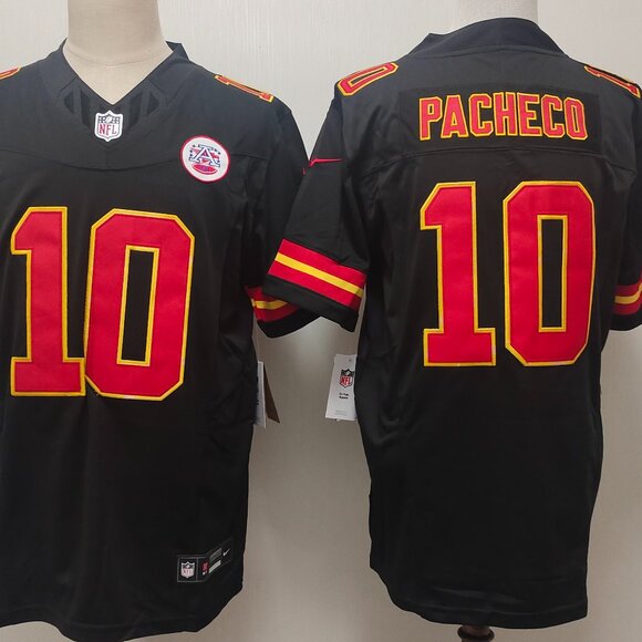 Men Isiah Pacheco #10 Black Jersey - Picture 1 of 1